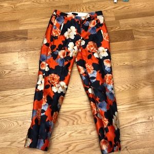 J Crew multi colored floral pants